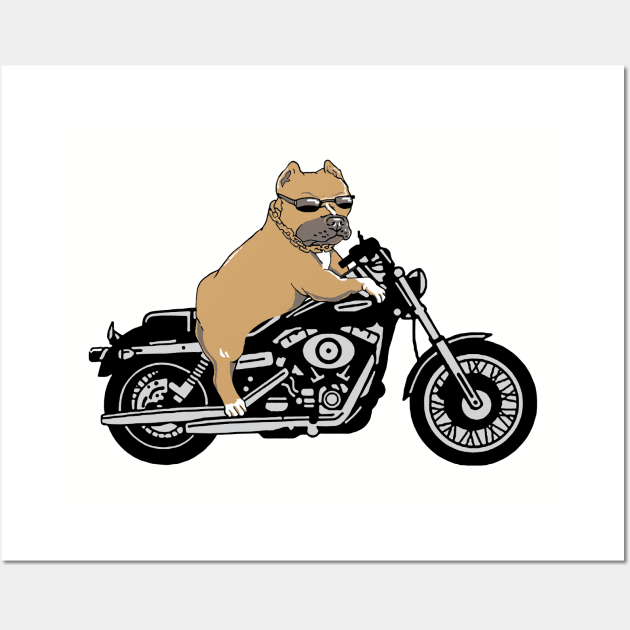 Pit Bull Bike Wall Art by ChuckDuncanArt